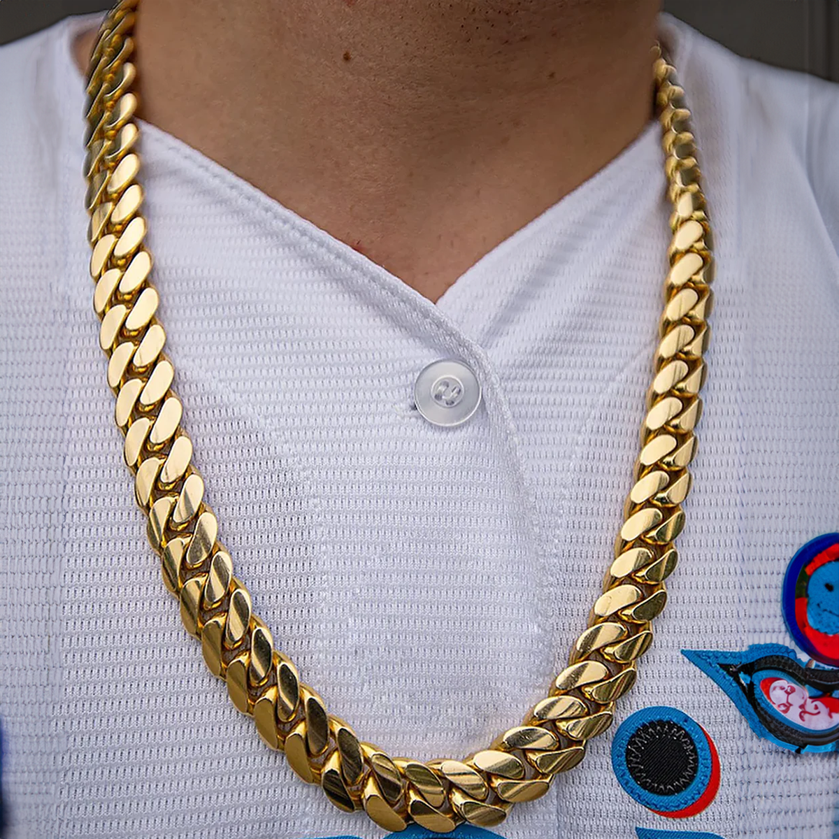 CUBANA. | 17MM Gold Cuban Link Chain 18K