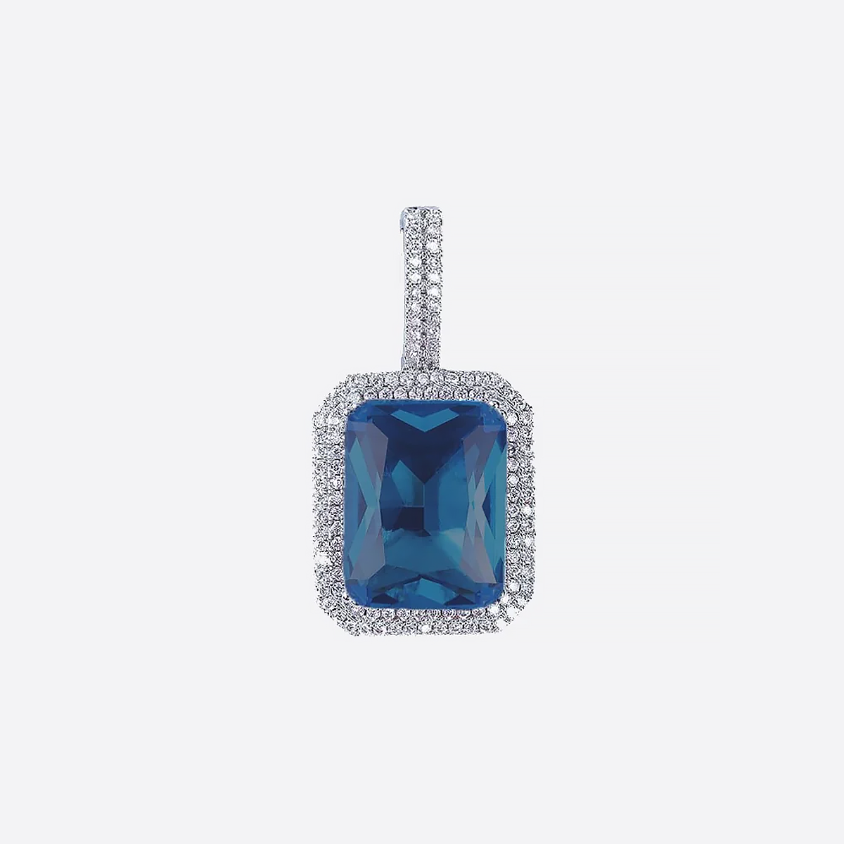 EMERALD. | Blue Emerald Pendant