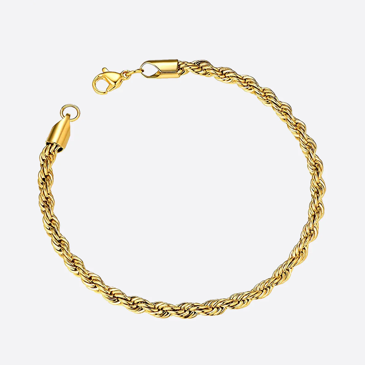 GOBRET. | 3MM Guld Rope Armbånd 18K