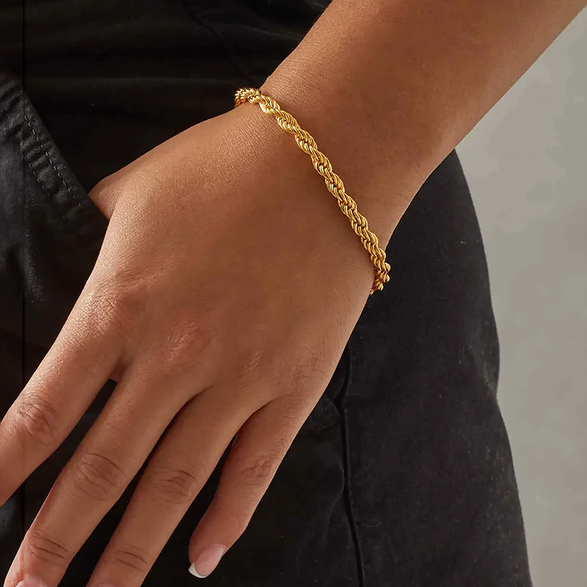 GYBRO. | 5MM Guld Rope Armbånd 18K