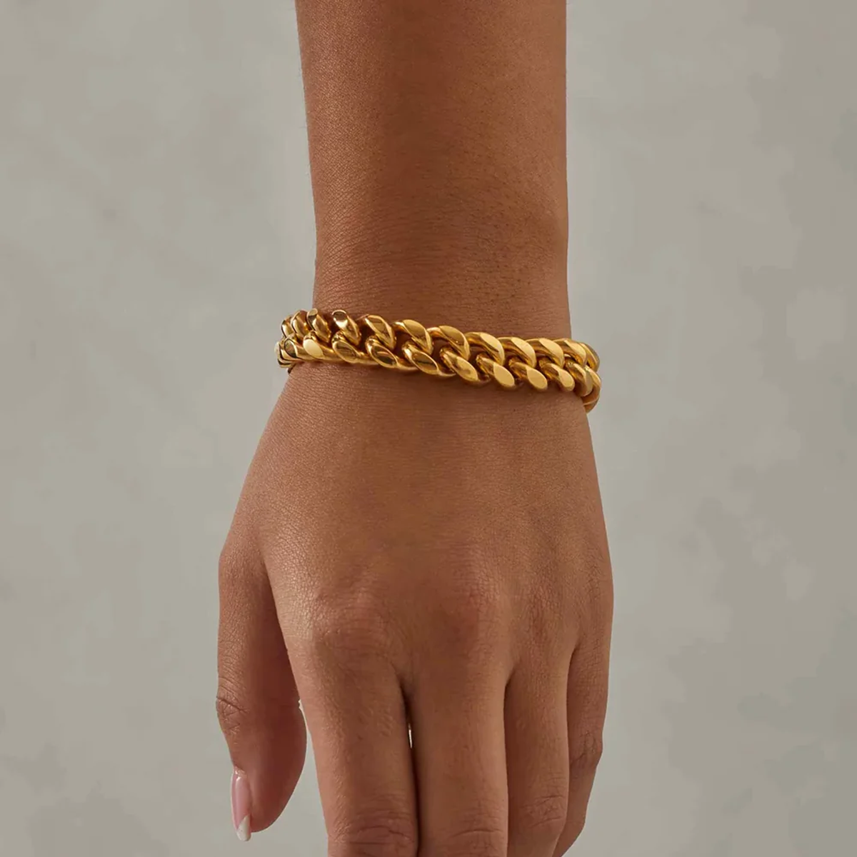 GYTHOS. | 12MM Guld Cuban Link Armbånd 18K