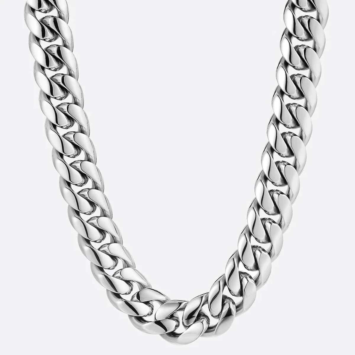 SOLEM. | 12MM Sølv Cuban Link Kæde